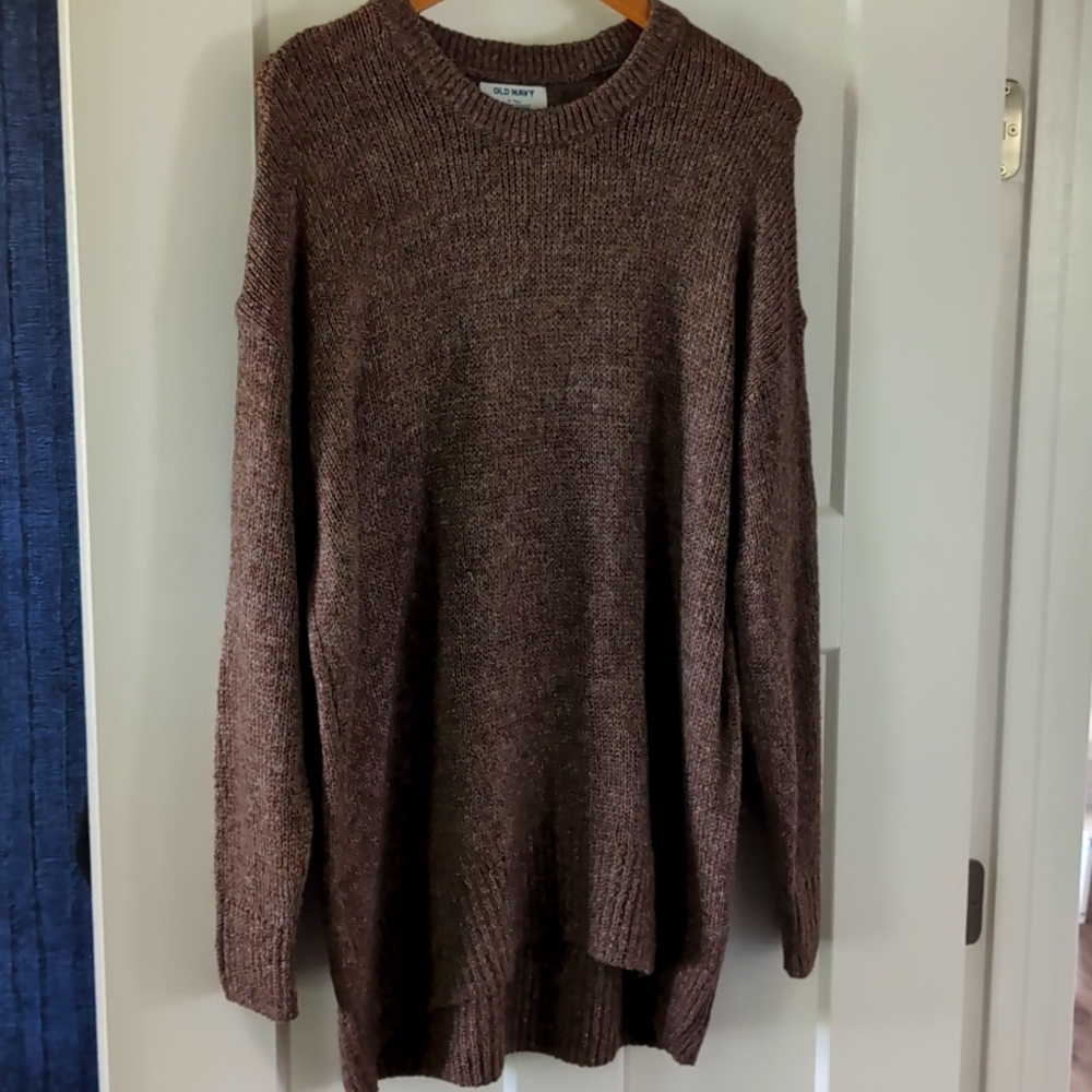 Old Navy oversized sweater. Pale brown color